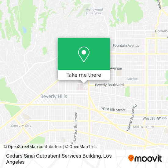 Mapa de Cedars Sinai Outpatient Services Building