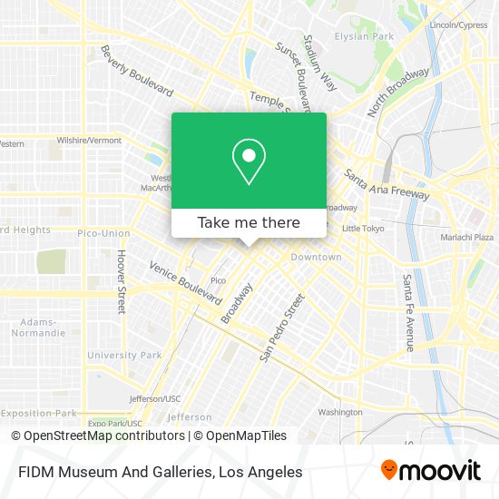 FIDM Museum And Galleries map