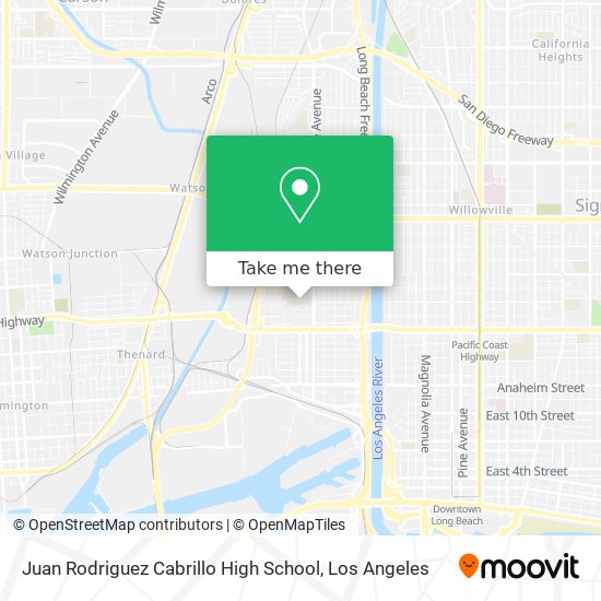 Juan Rodriguez Cabrillo High School map