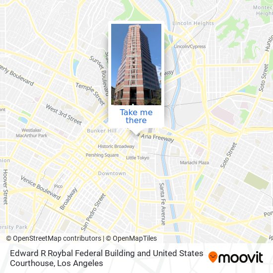 Edward R Roybal Federal Building and United States Courthouse map