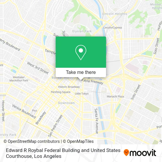 Edward R Roybal Federal Building and United States Courthouse map
