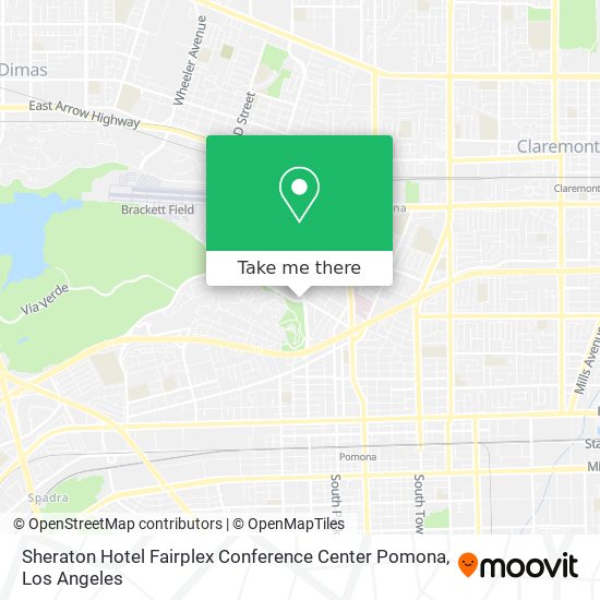 Sheraton Hotel Fairplex Conference Center Pomona map