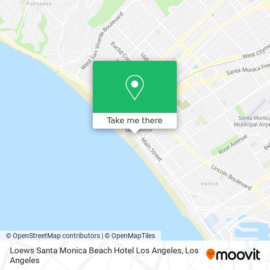 Loews Santa Monica Beach Hotel Los Angeles map