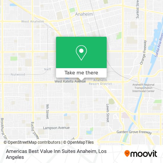 Mapa de Americas Best Value Inn Suites Anaheim