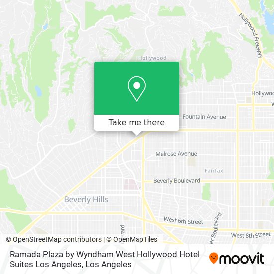 Ramada Plaza by Wyndham West Hollywood Hotel Suites Los Angeles map