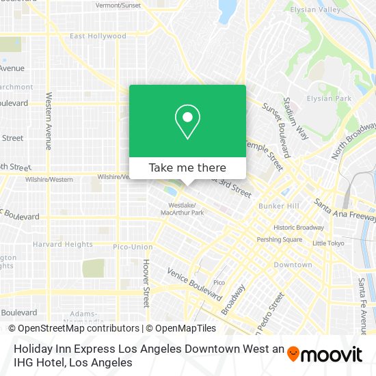 Mapa de Holiday Inn Express Los Angeles Downtown West an IHG Hotel