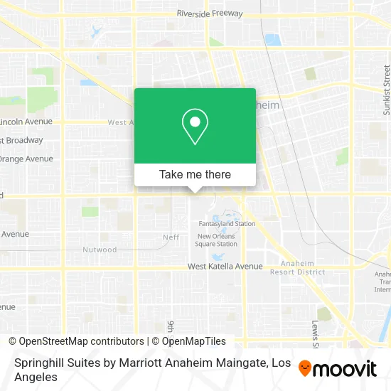 Mapa de Springhill Suites by Marriott Anaheim Maingate