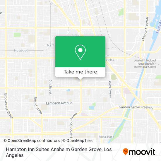 Mapa de Hampton Inn Suites Anaheim Garden Grove