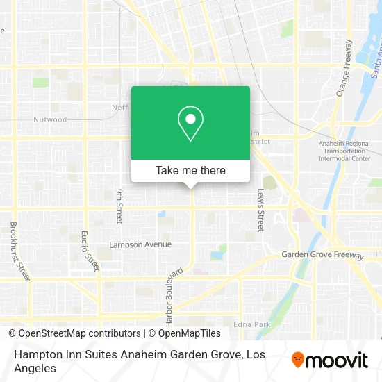 Mapa de Hampton Inn Suites Anaheim Garden Grove