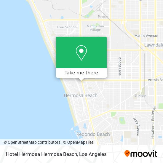 Mapa de Hotel Hermosa Hermosa Beach