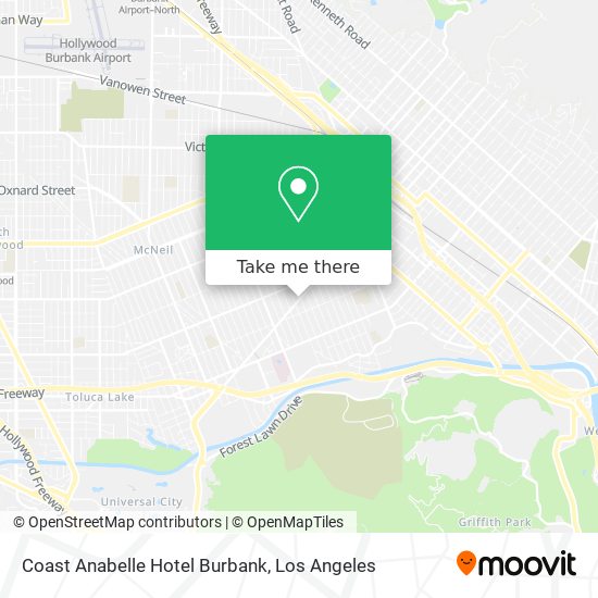 Mapa de Coast Anabelle Hotel Burbank