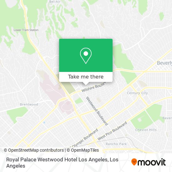 Mapa de Royal Palace Westwood Hotel Los Angeles