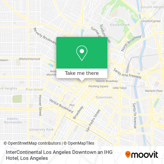 Mapa de InterContinental Los Angeles Downtown an IHG Hotel