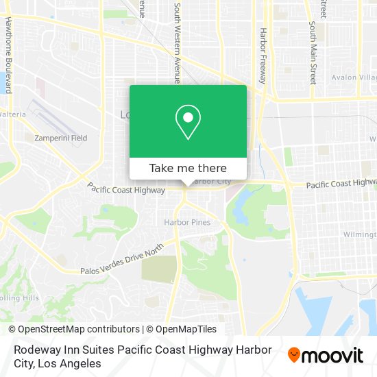 Rodeway Inn Suites Pacific Coast Highway Harbor City map