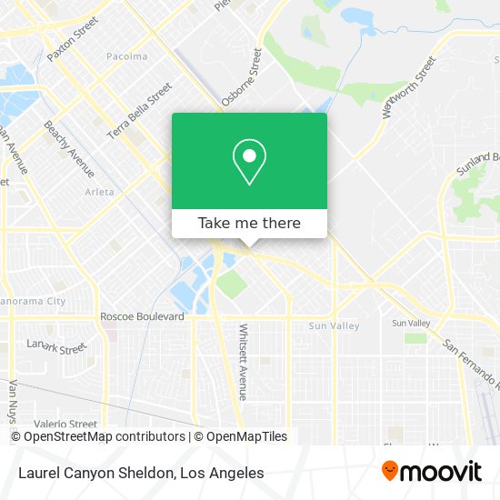 Laurel Canyon Sheldon map