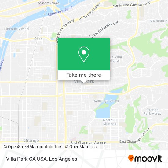 Mapa de Villa Park CA USA