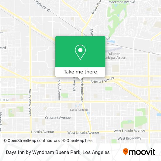 Mapa de Days Inn by Wyndham Buena Park