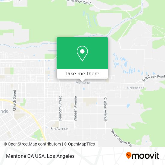 Mapa de Mentone CA USA