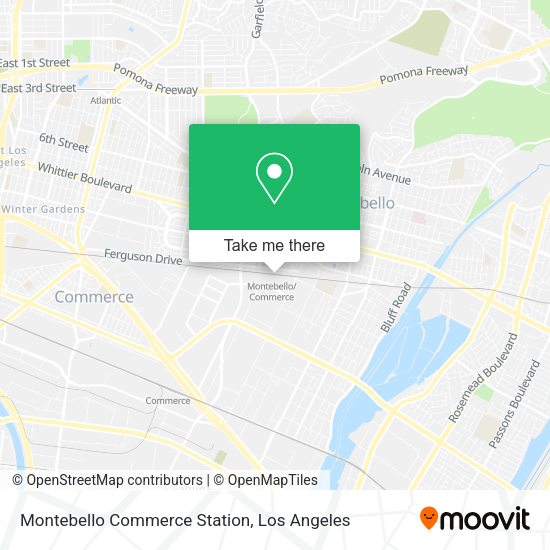Montebello Commerce Station map