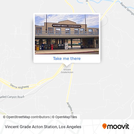 Vincent Grade Acton Station map