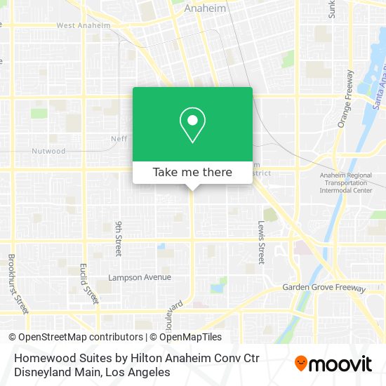 Homewood Suites by Hilton Anaheim Conv Ctr Disneyland Main map