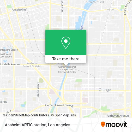 Anaheim ARTIC station map