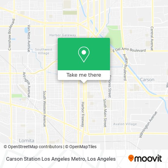 Carson Station Los Angeles Metro map