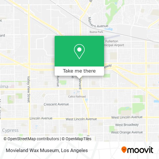 Mapa de Movieland Wax Museum