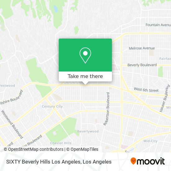 Mapa de SIXTY Beverly Hills Los Angeles