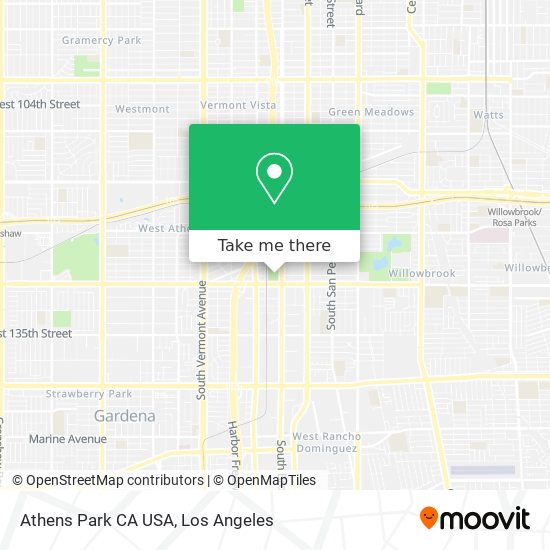 Mapa de Athens Park CA USA
