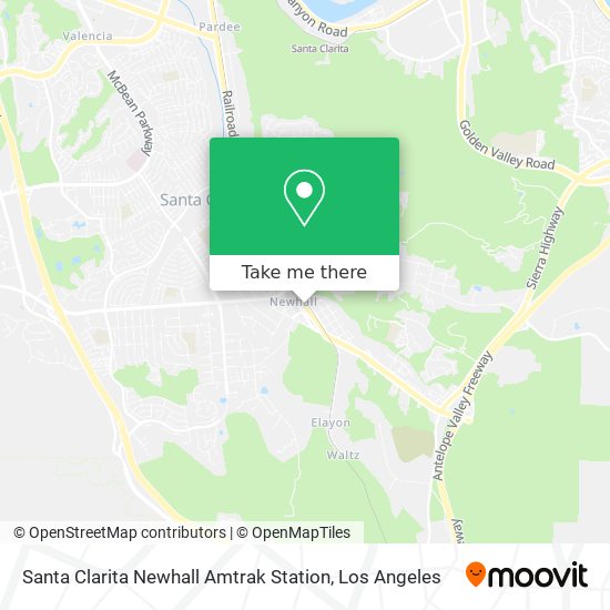 Mapa de Santa Clarita Newhall Amtrak Station