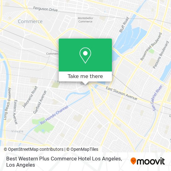Best Western Plus Commerce Hotel Los Angeles map