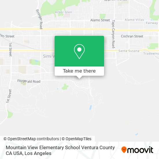 Mapa de Mountain View Elementary School Ventura County CA USA