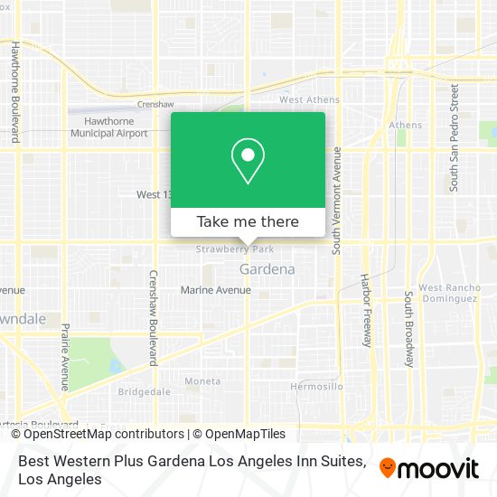 Best Western Plus Gardena Los Angeles Inn Suites map