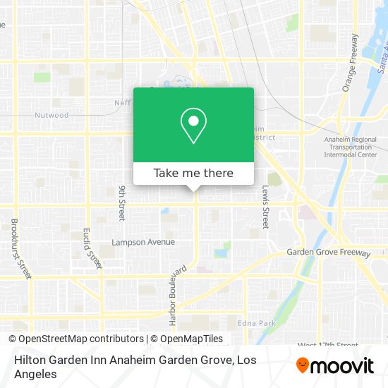 Mapa de Hilton Garden Inn Anaheim Garden Grove