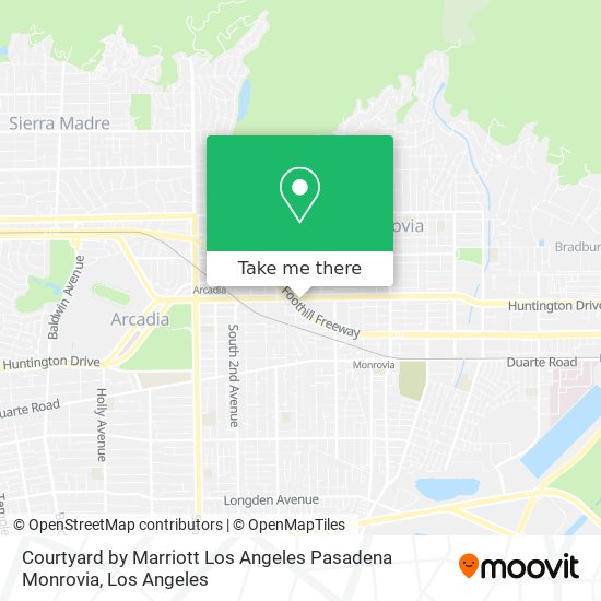 Mapa de Courtyard by Marriott Los Angeles Pasadena Monrovia