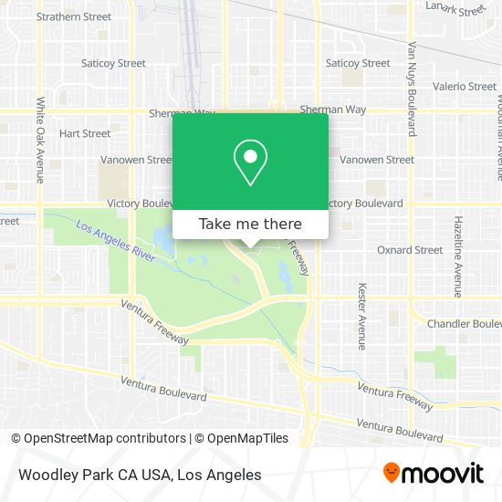 Mapa de Woodley Park CA USA