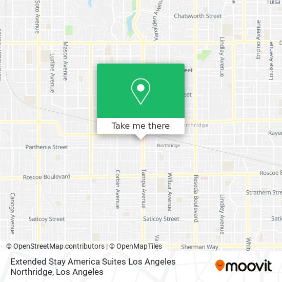 Extended Stay America Suites Los Angeles Northridge map