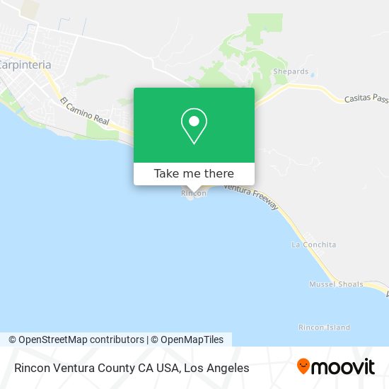 Rincon Ventura County CA USA map