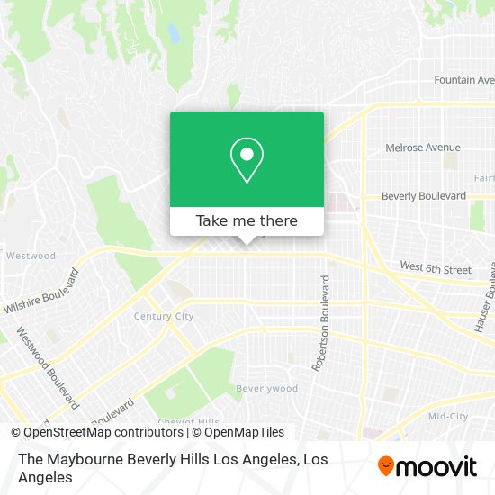 Mapa de The Maybourne Beverly Hills Los Angeles