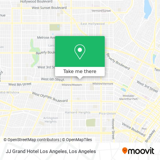JJ Grand Hotel Los Angeles map