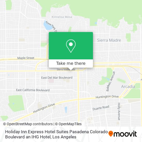 Mapa de Holiday Inn Express Hotel Suites Pasadena Colorado Boulevard an IHG Hotel
