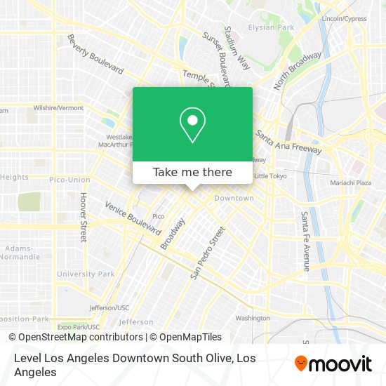 Level Los Angeles Downtown South Olive map