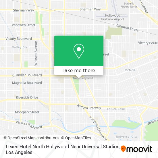 Lexen Hotel North Hollywood Near Universal Studios map