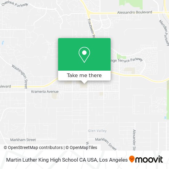Mapa de Martin Luther King High School CA USA