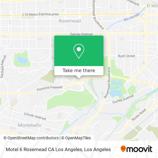 Mapa de Motel 6 Rosemead CA Los Angeles