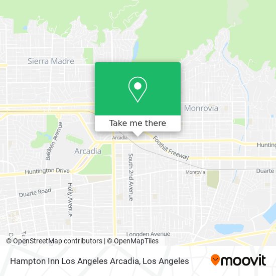 Hampton Inn Los Angeles Arcadia map