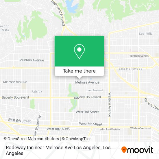 Rodeway Inn near Melrose Ave Los Angeles map