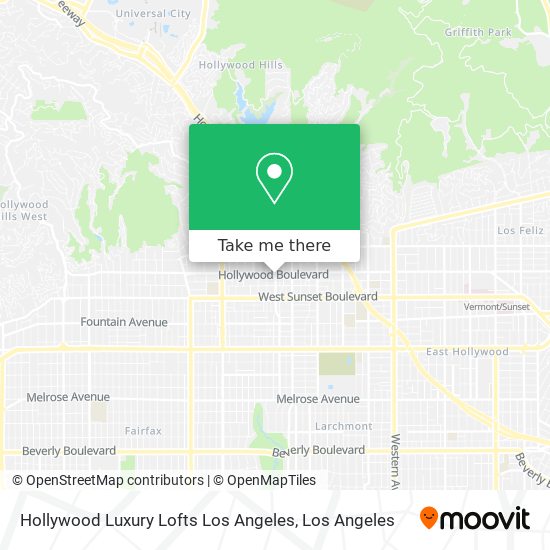 Hollywood Luxury Lofts Los Angeles map