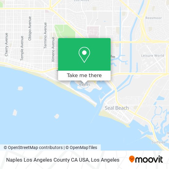 Mapa de Naples Los Angeles County CA USA